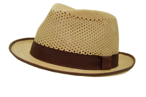 Gelochter Trilby aus reinem Panama