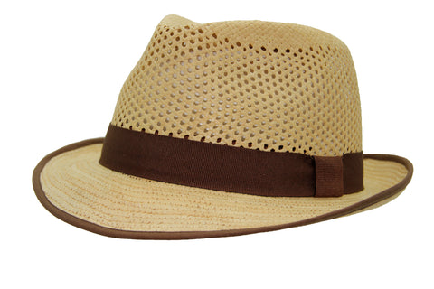 Gelochter Trilby aus reinem Panama