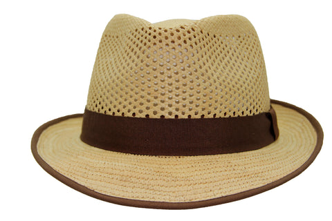Gelochter Trilby aus reinem Panama