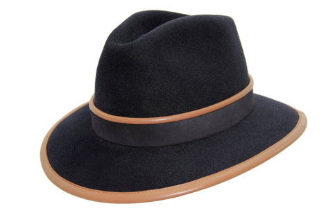 Hutkönig Meisterstück aus dem Playboy · Fashion Edition in dkl.Blau - Effekt dkl.Blau/Cognac