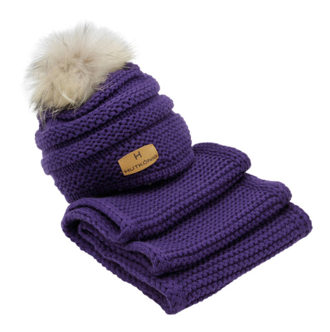 Modell Melissa Lila mit Schal